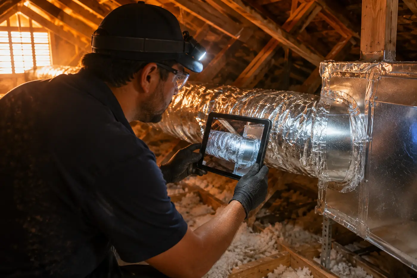 Attic Duct Inspection — Bleuwave HVAC, Phoenix